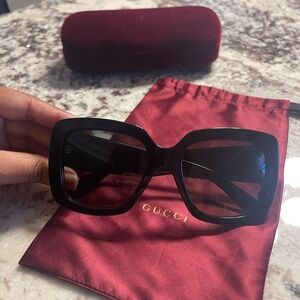 Gucci Black Square Sunglasses